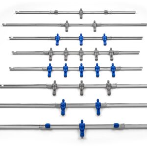 Serie aste passanti per esterno completa